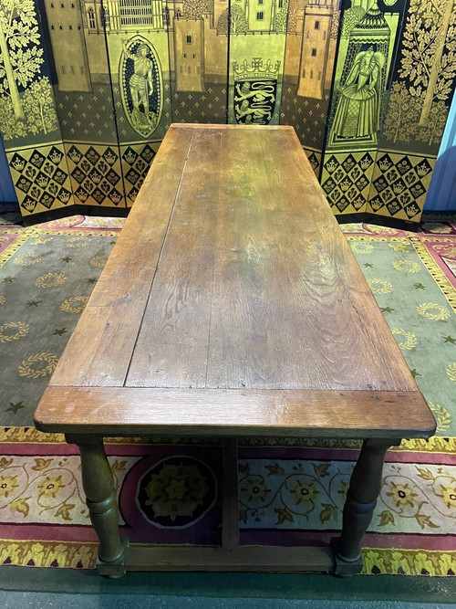 Tavolo da fattoria stile Luigi XIII in quercia