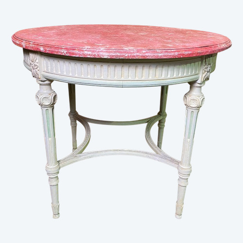 Guéridon De Style Louis XVI Faux Marbre