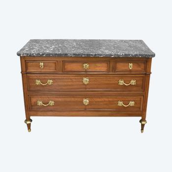 Walnut chest of drawers, Louis XVI period - 2nd part 18th century