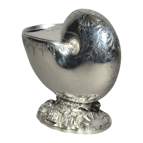 Spoon warmer en forme de nautile - époque victorienne 