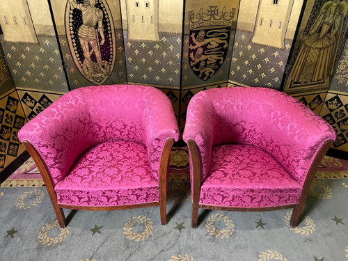 Paire De Fauteuils Bergères époque Art Déco