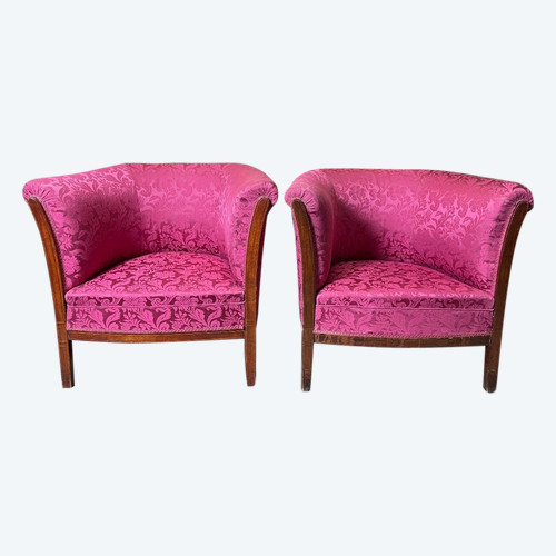 Pair Of Bergere Armchairs Art Deco period