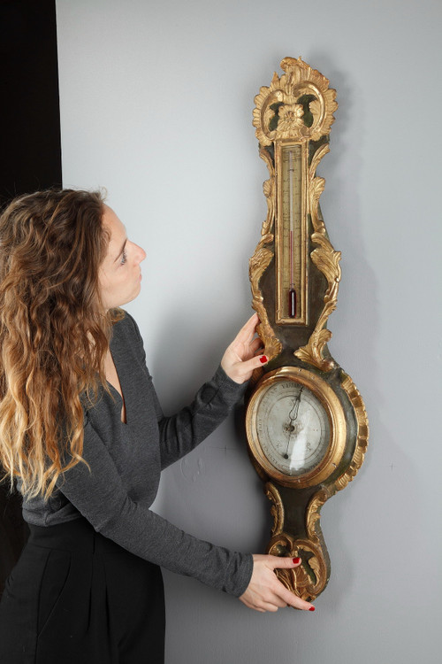 Steingarten-Barometer-Thermometer aus der Zeit Ludwigs XV