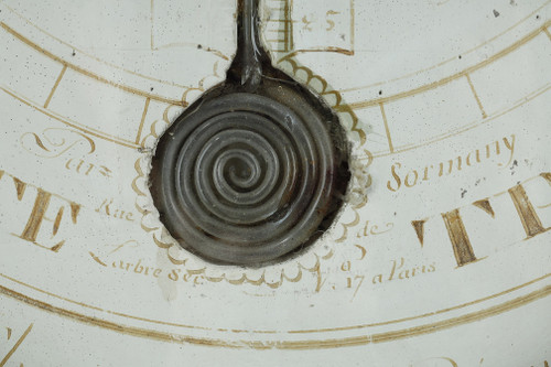 Barometer-thermometer in gilt wood, Louis XVI period