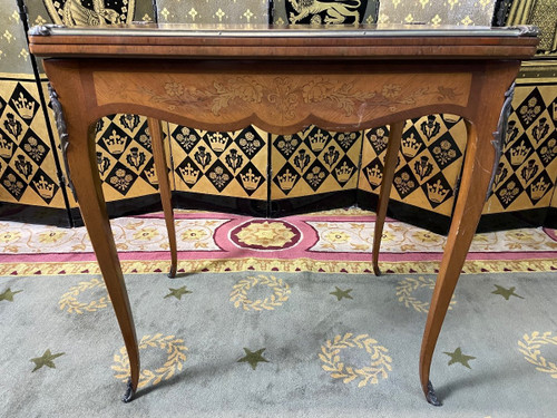 Louis XV Style Marquetry Games Table