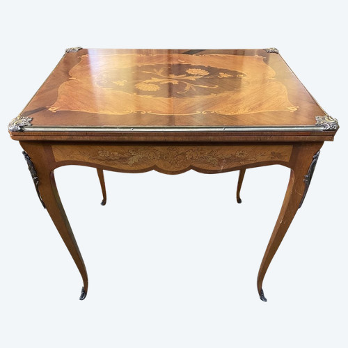 Louis XV Style Marquetry Games Table