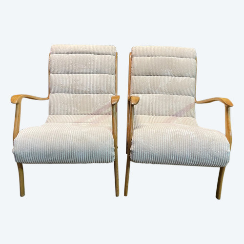 Pair Of Italian Armchairs Ezio Longhi