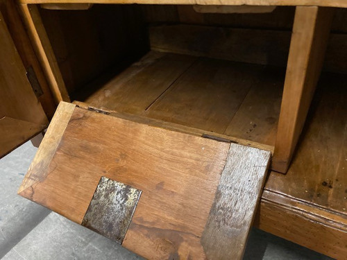 Antique walnut folding secretaire from the late 18th century. Louis XVI. Size 95 x 39 h 139. Restore