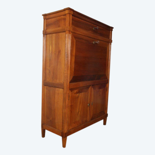 Antique walnut folding secretaire from the late 18th century. Louis XVI. Size 95 x 39 h 139. Restore