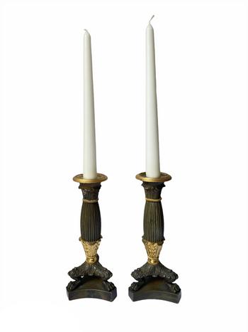 Paar Kerzenhalter aus der Restaurierungszeit um 1840