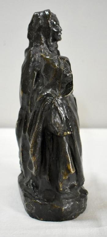 Bronzo con patina marrone, "Il bambino e il cieco", di B. Girardet - Inizio XX secolo