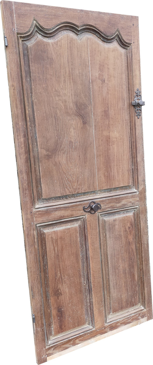 Belle Porte De Communication Ancienne En Chêne d'époque XVIIIème Belles Ferronneries