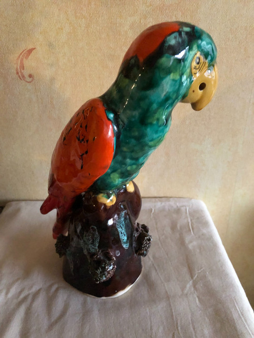 Perroquet en faïence