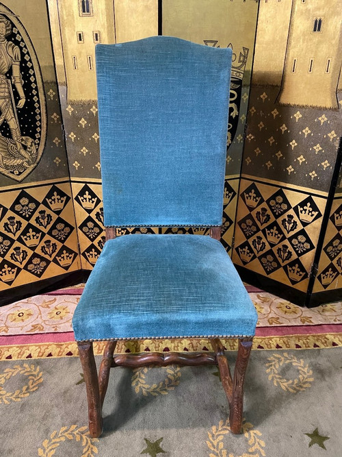 Suite De 6 Chaises De Style Louis XIII - Os De Mouton