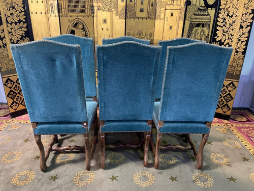Suite De 6 Chaises De Style Louis XIII - Os De Mouton