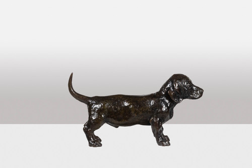 François Pompon. „Dog Basset TOC“, Bronze, Druck von 2006.
