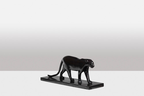 François Pompon. « Panthère noire », bronze, tirage de 2006.