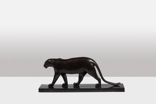 François Pompon. « Panthère noire », bronze, tirage de 2006.