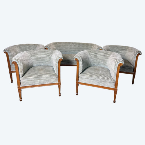 Salon Art Déco / Canapé Et 4 Fauteuils