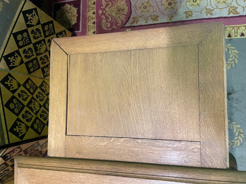 Scrivania piatta in quercia in stile Luigi XIII - Rinascimento