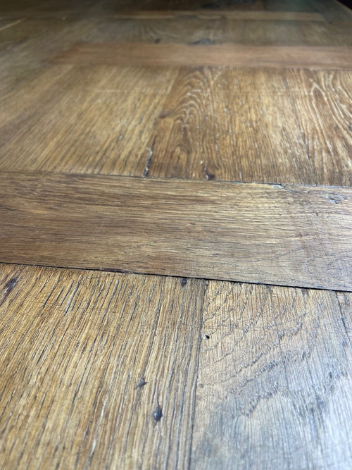 Farm Table Oak Parquet Top