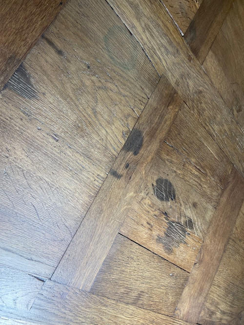 Farm Table Oak Parquet Top