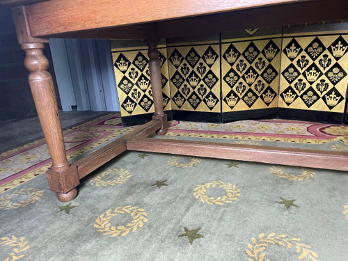 Farm Table Oak Parquet Top