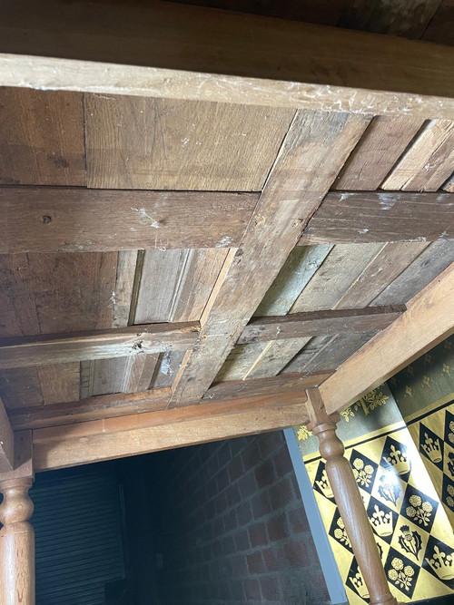 Farm Table Oak Parquet Top