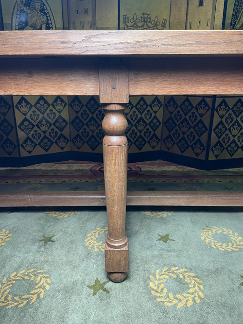 Farm Table Oak Parquet Top