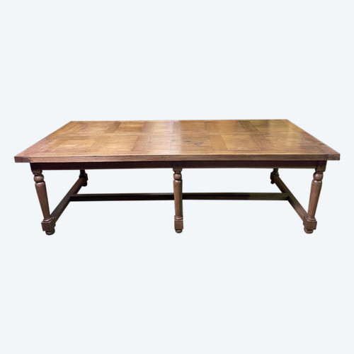 Farm Table Oak Parquet Top