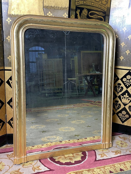 Louis Philippe Mirror With Gold Leaf