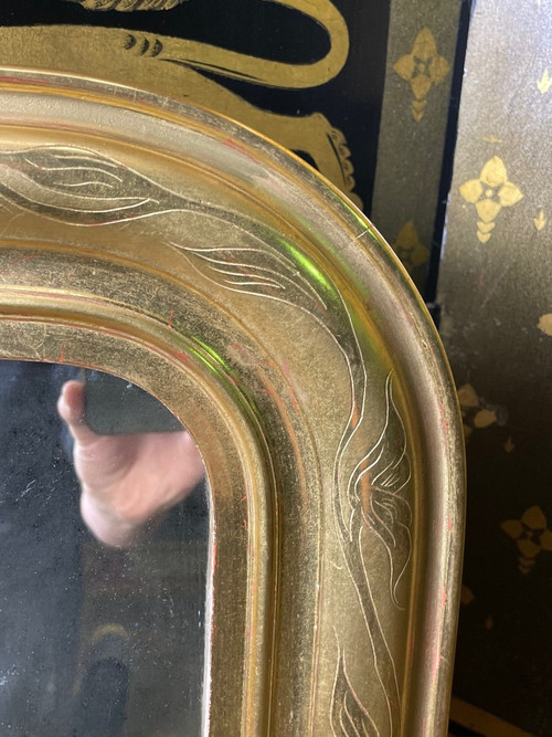 Louis Philippe Mirror With Gold Leaf