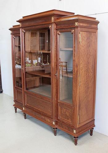 Libreria in mogano, stile Luigi XVI - Fine XIX secolo
