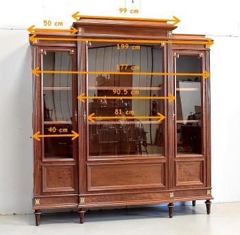 Libreria in mogano, stile Luigi XVI - Fine XIX secolo