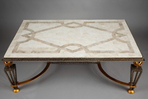 Table basse dans le goût de Gilbert Poillerat 