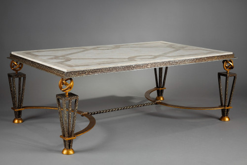 Table basse dans le goût de Gilbert Poillerat 