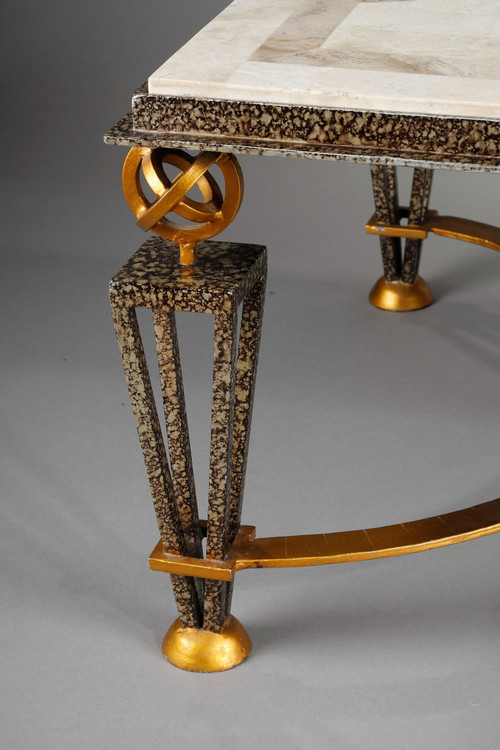 Table basse dans le goût de Gilbert Poillerat 