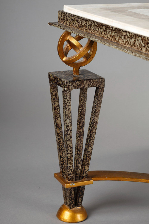 Table basse dans le goût de Gilbert Poillerat 
