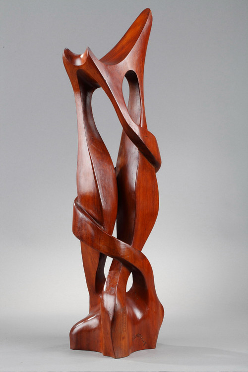 Monoxyle sculpture in exotic wood "Tango"