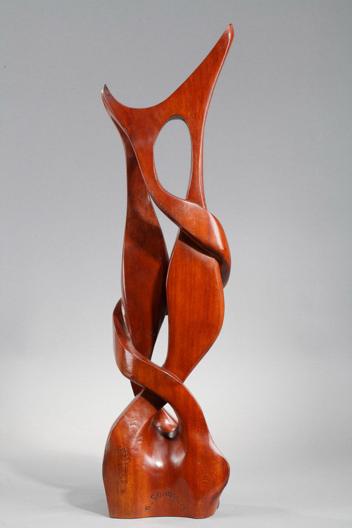 Monoxyle sculpture in exotic wood "Tango"