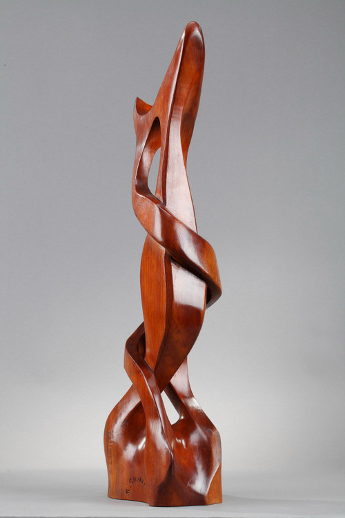 Monoxyle sculpture in exotic wood "Tango"