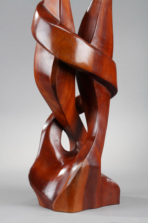 Monoxyle sculpture in exotic wood "Tango"