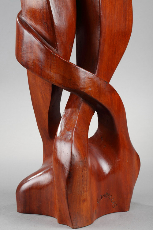 Monoxyle sculpture in exotic wood "Tango"