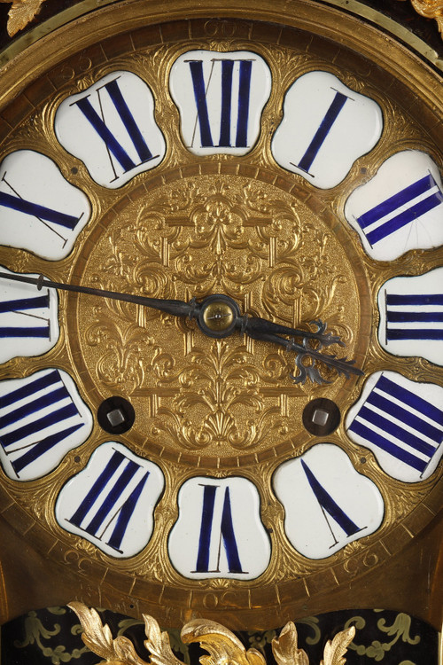 Cartel and its console in Boulle marquetry and gilt bronze,  Louis XV Period
