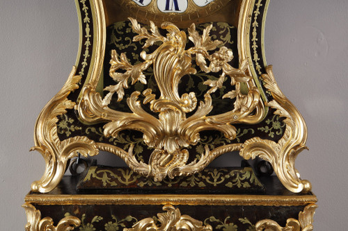 Cartel and its console in Boulle marquetry and gilt bronze,  Louis XV Period