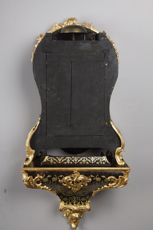 Cartel and its console in Boulle marquetry and gilt bronze,  Louis XV Period