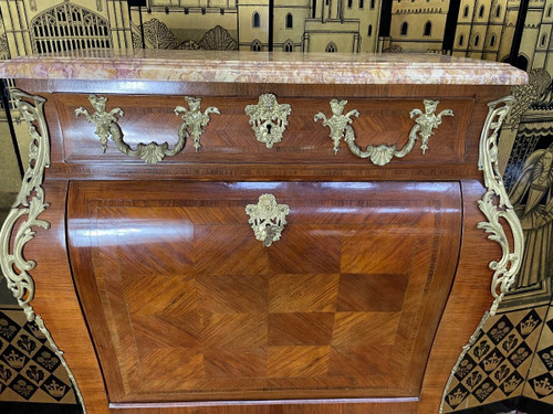 Sekretär Im Stil von Louis XV In Intarsienarbeit