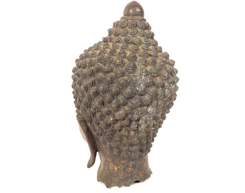 Bronze Sculpture Buddhist Statue Buddha Head Thailand XVIIth XVIIIth