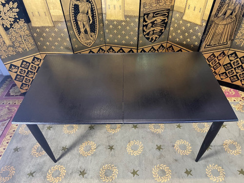 Napoleon III Scandinavian Blackened Wood Table