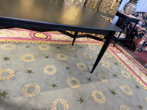Napoleon III Scandinavian Blackened Wood Table